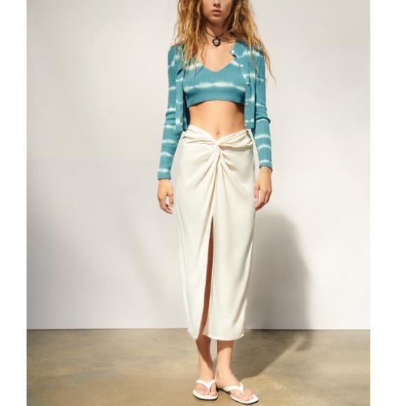 Zara Sweaters - Zara blue/ green tie-dye knit cardigan NWT